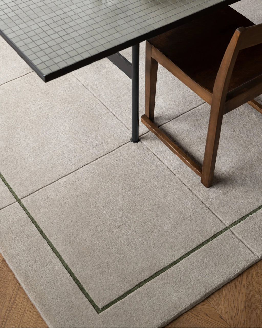 Kubus Beige woolen Hand Tufted Carpet