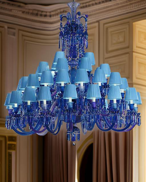 Azure Majesty Crystal Chandelier - 48 Lights