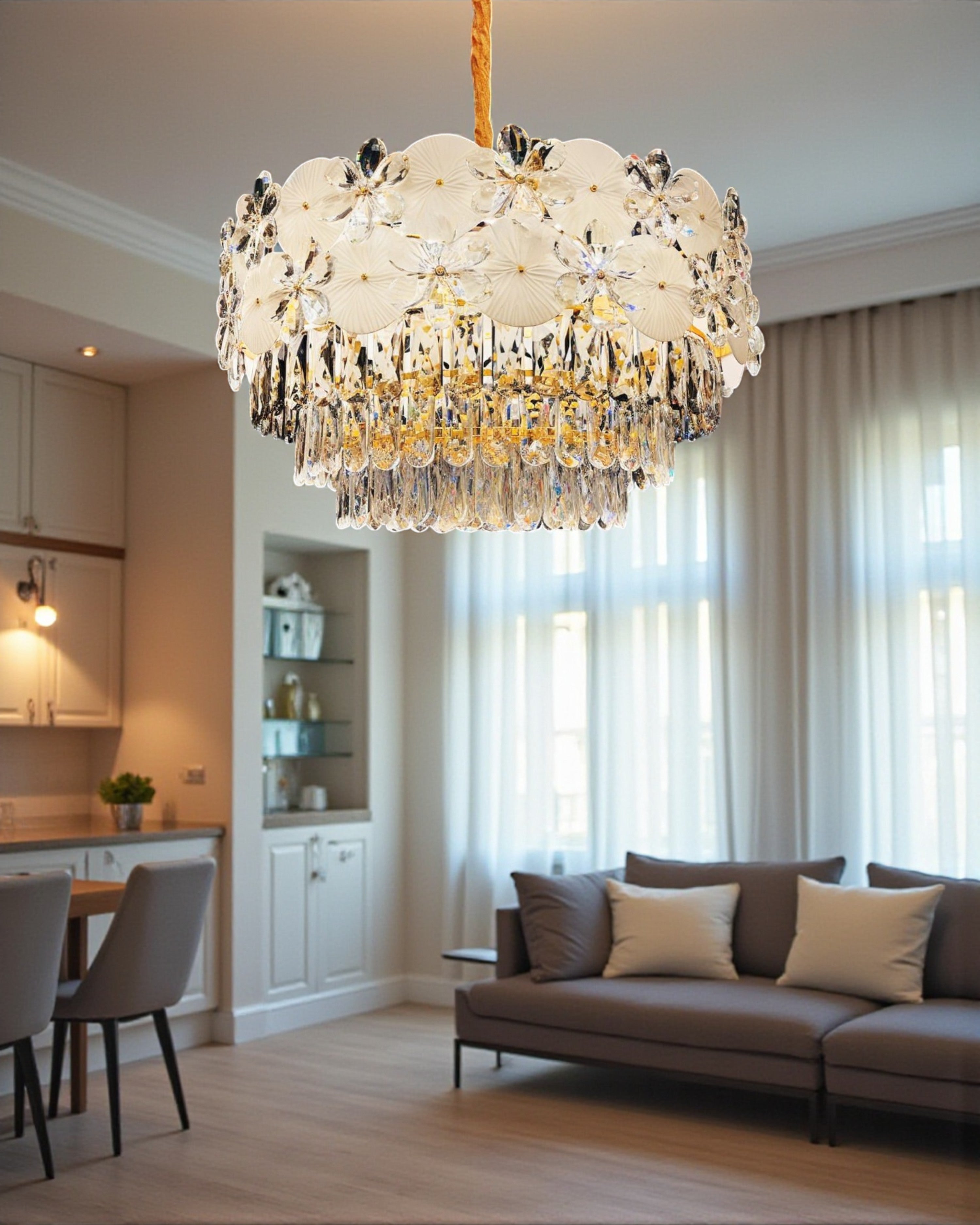 Crystal Bloom Luxe Chandelier - 600MM