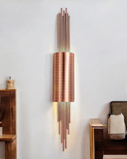 Modern Gleaming Wall Sconce - Rose Gold
