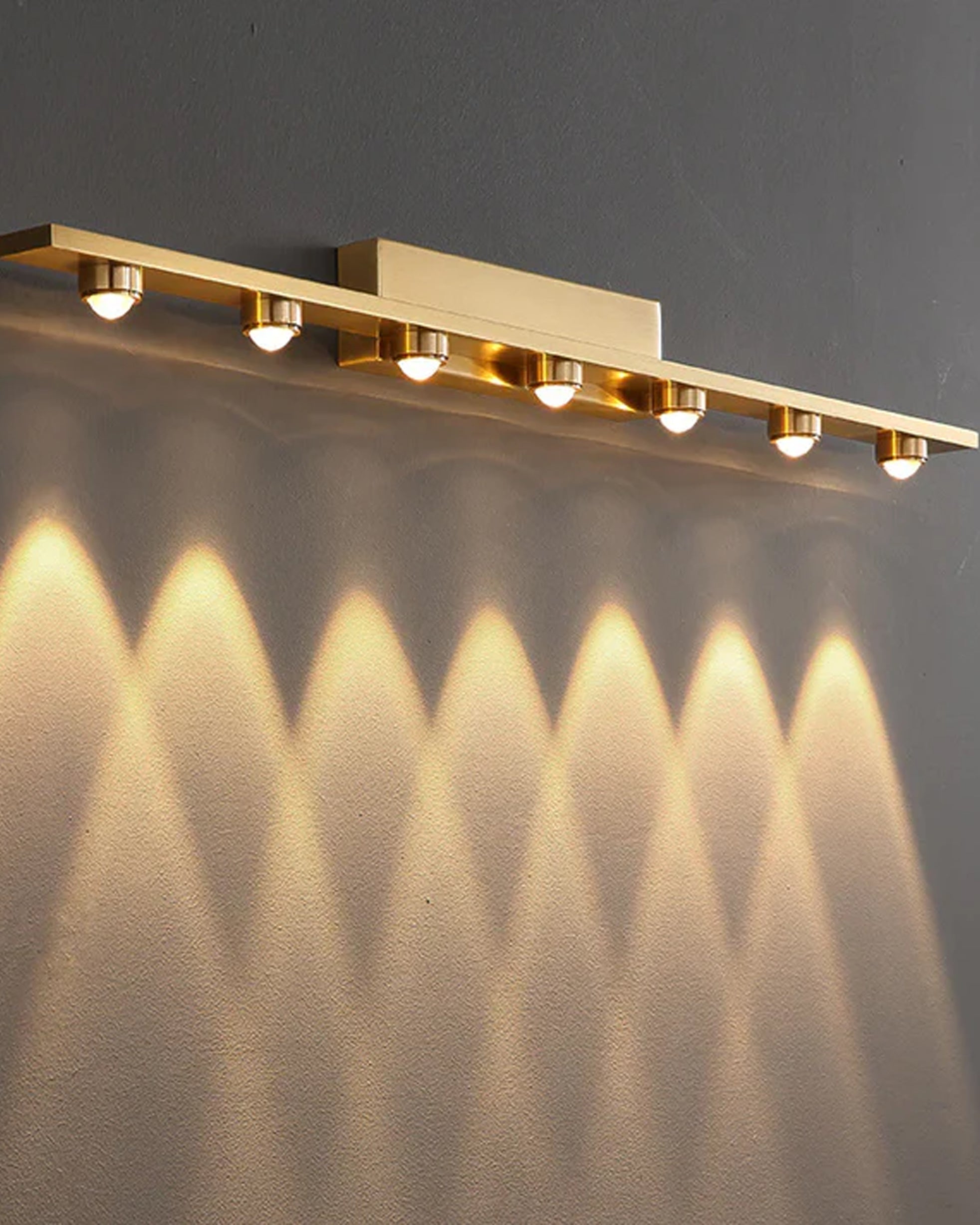 Golden Glow Mirror Wall Light - 7 Lights