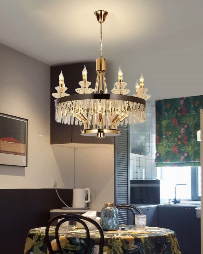 The Royal Candela Crystal Round Chandelier - 8L