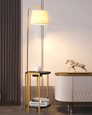 Elegant Floor Lamp With Side Table