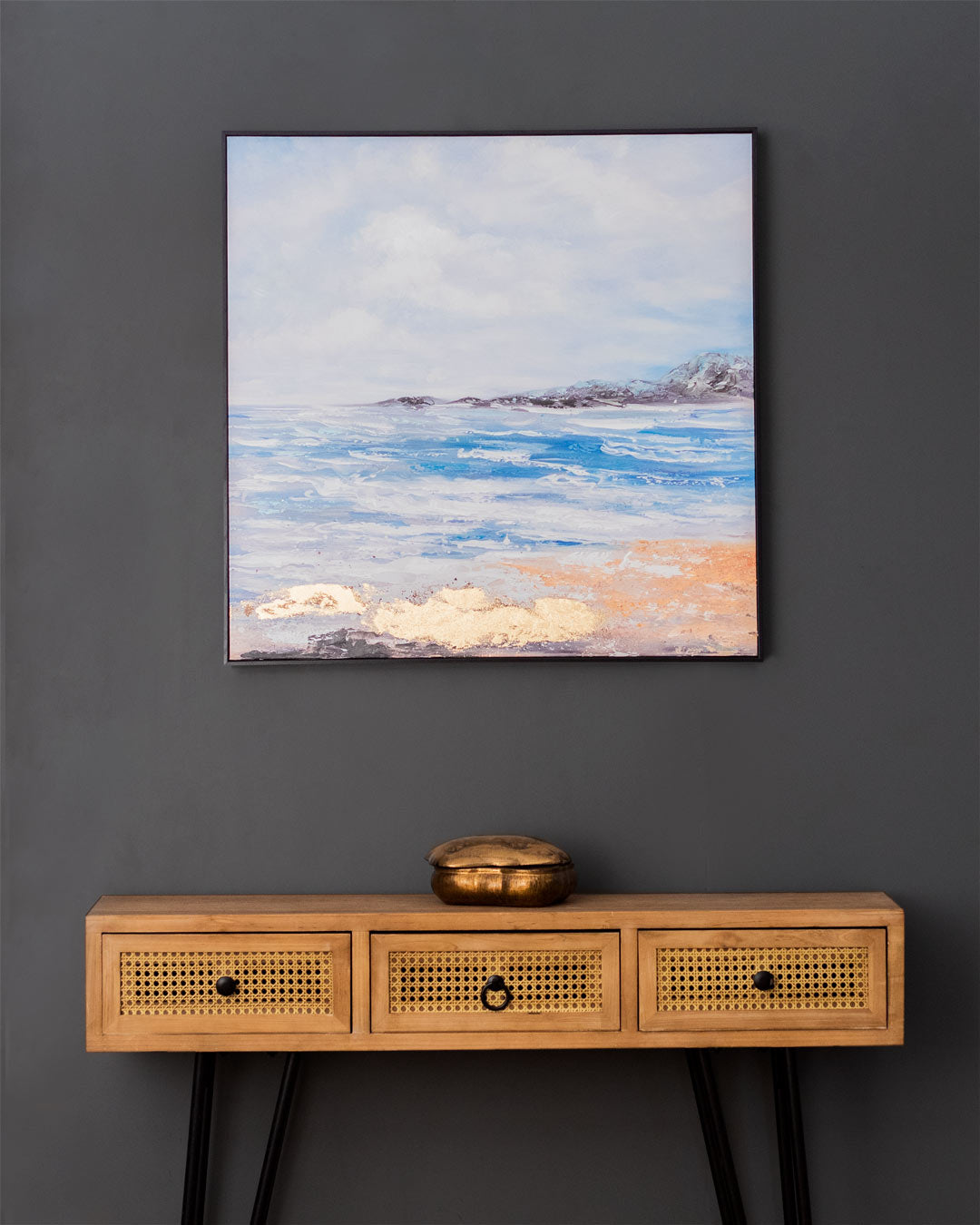 Ocean Semi Hand-made Wall Art - 32*32 Inch