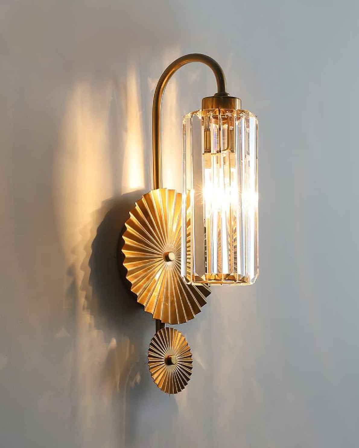Crystal Radiance Gold Wall Light