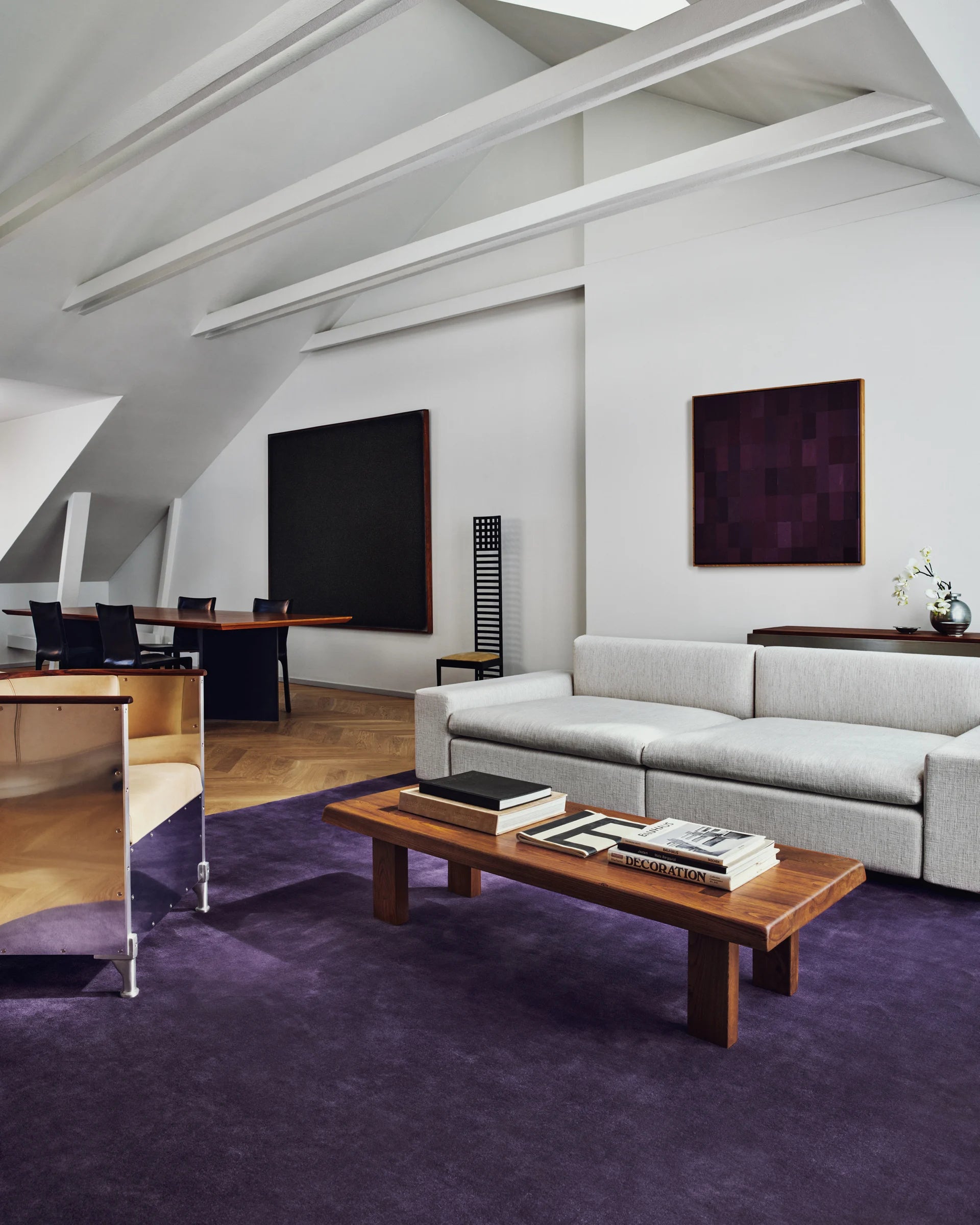 Mauve Purple Woolen Hand Tufted Carpet