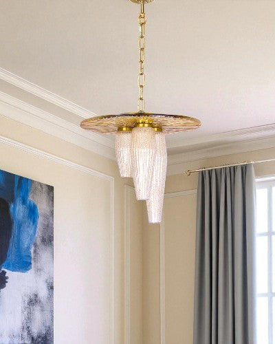 Cascade Crystal Fringe Pendant