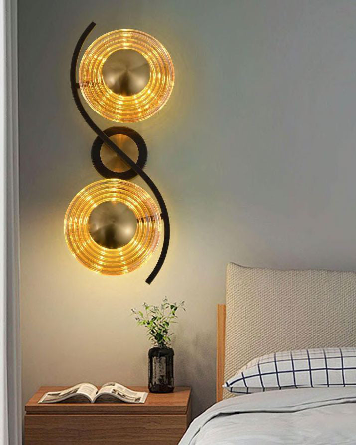 Eclipse Duo Cricle Wall Light - Gold