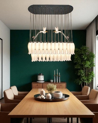 Tulip Bloom Hanging Chandelier