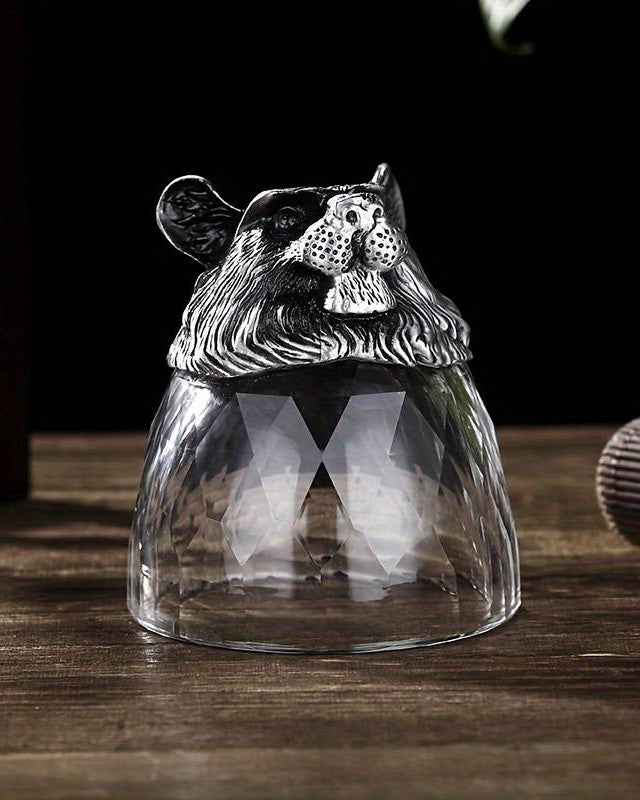 Lion Animal Head Shot Glass