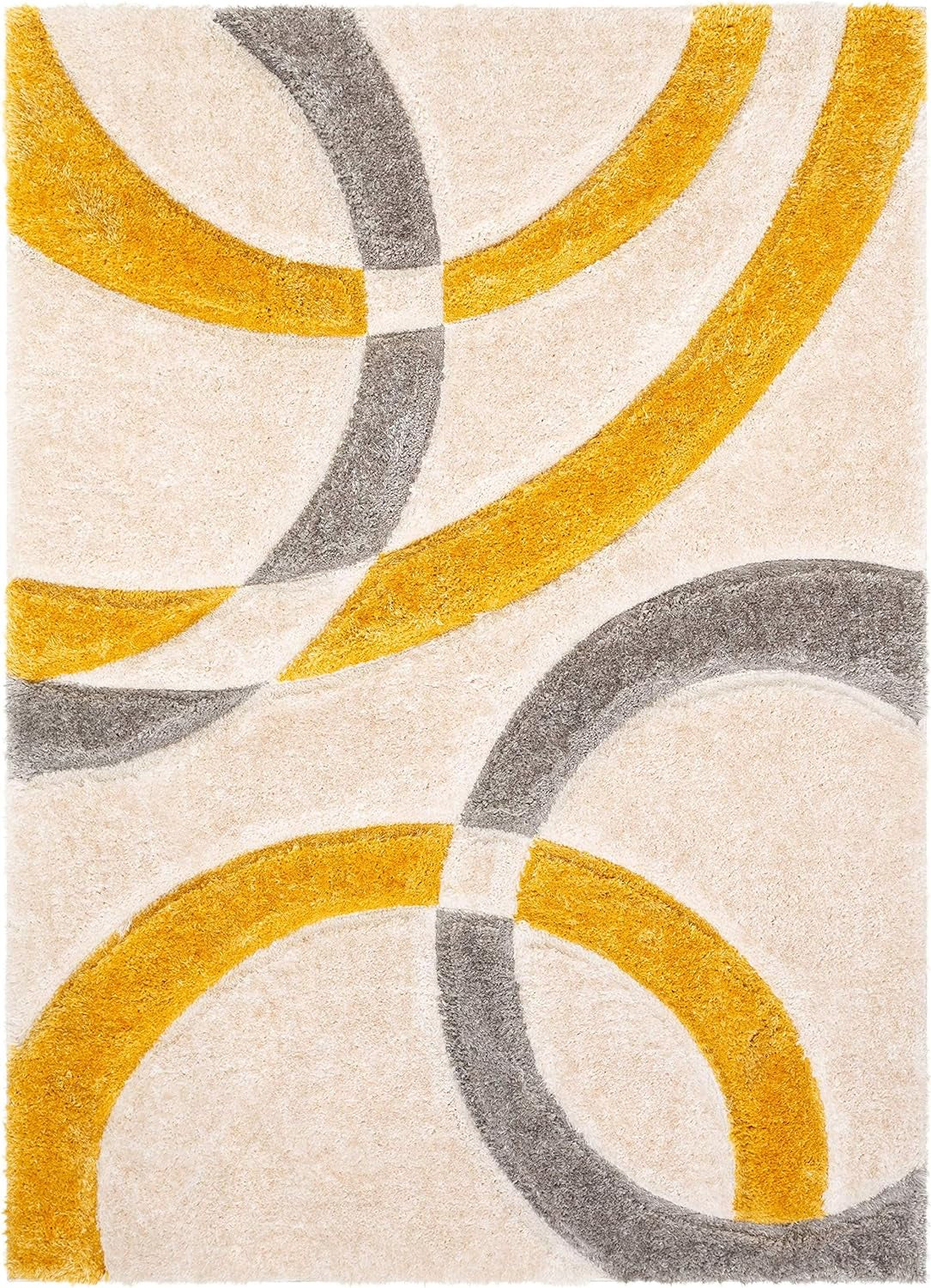 Yellow Boxes Shaggy Carpet