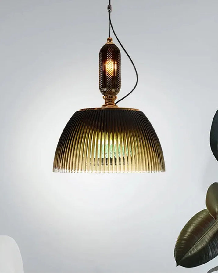 Green Glass Bowl Pendant Light