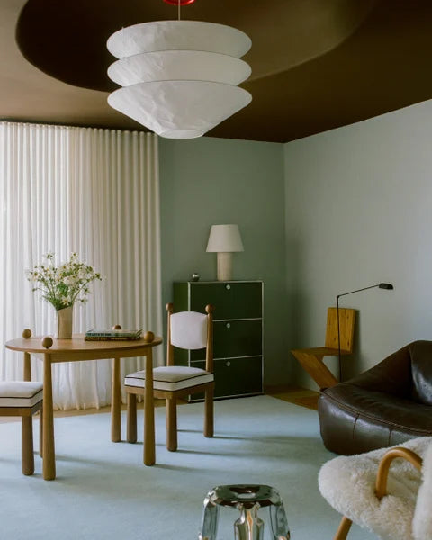 Sky Blue woolen Hand Tufted Carpet