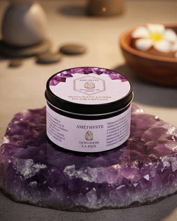 Amethyst - The Stone Of Peace Aroma Candle