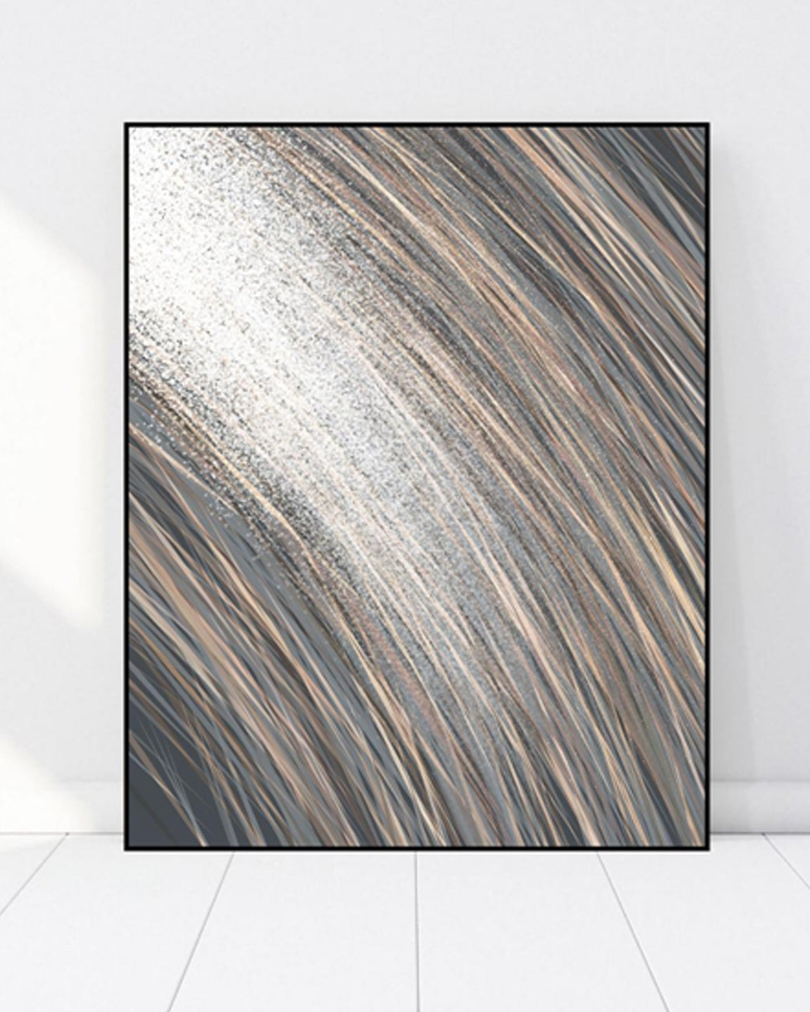 Ethereal Currents 3D Abstract Oil Painting