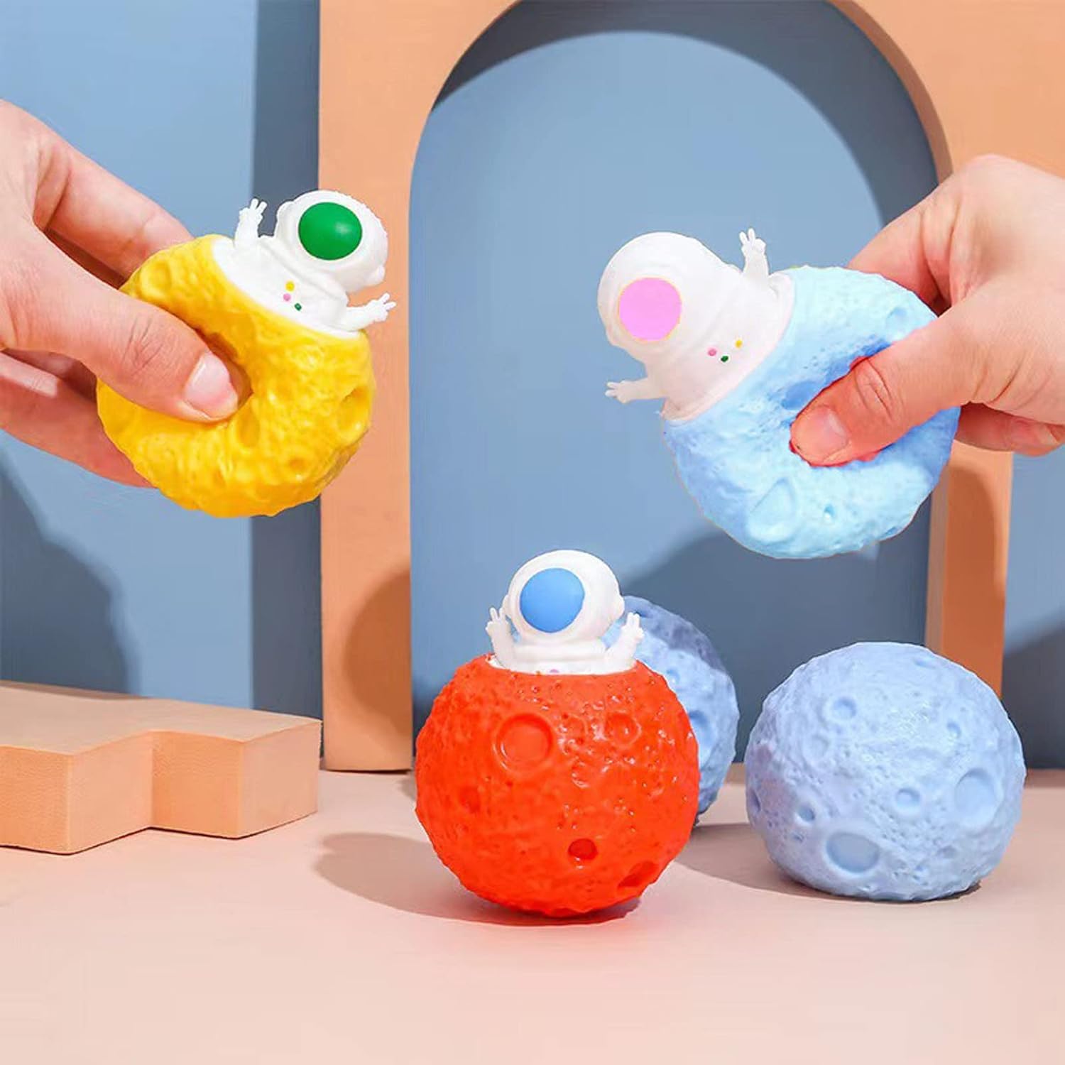 Yeet: Space Explorer Pop-Up Squeeze Fidget Toy for Stress Relief & Fun (Pack of 2)