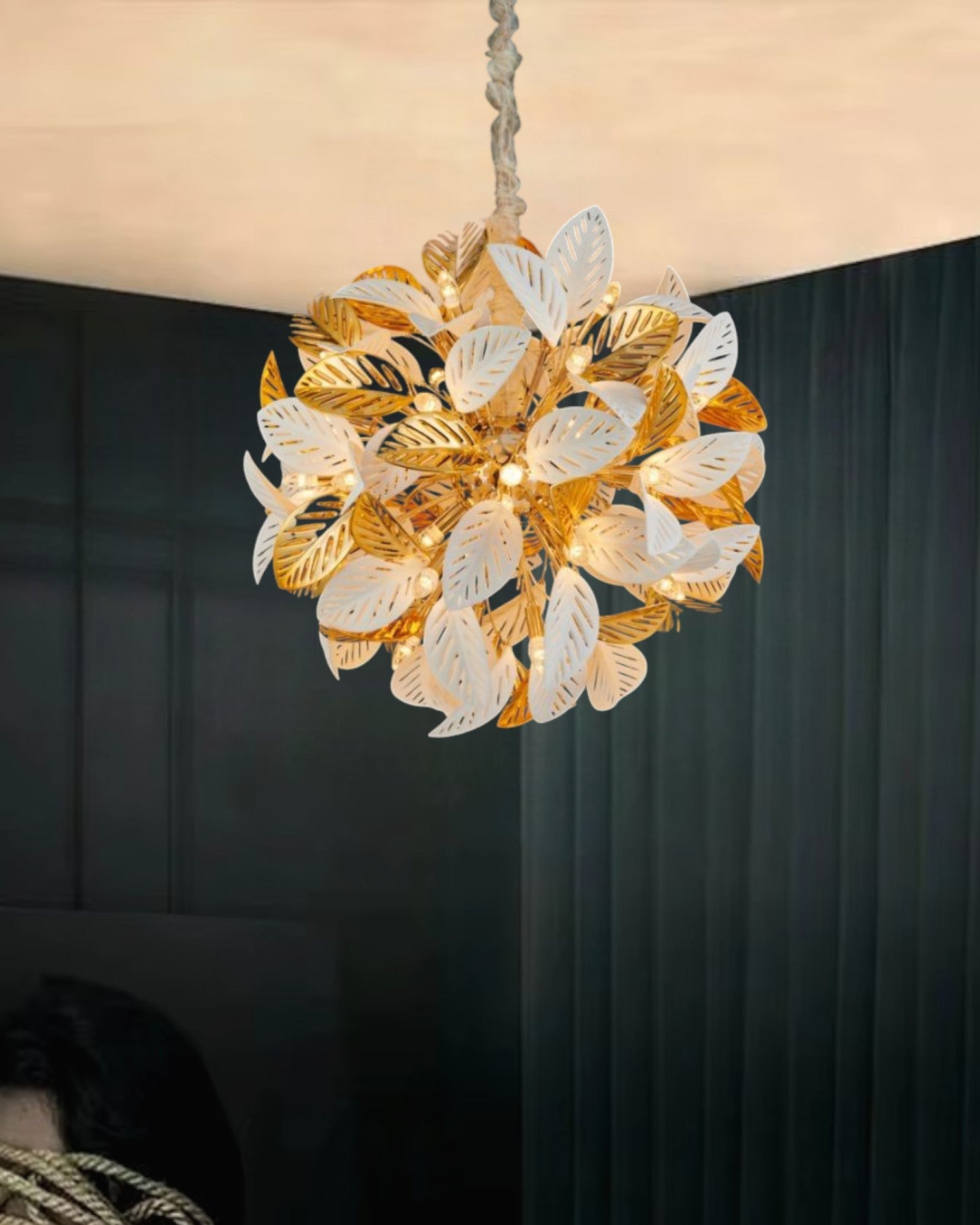 Leaf Cluster Pendant Chandelier - 40 Bulbs