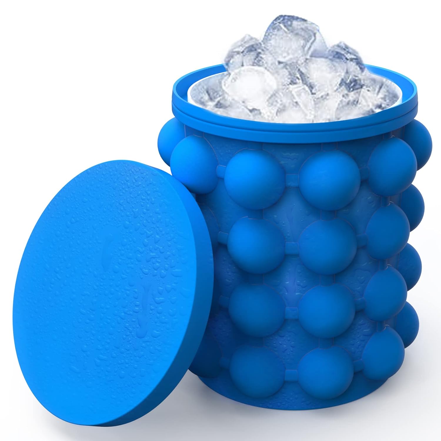 Chillix: 2-in-1 Silicone Ice Cube Bucket with Lid ‚Äö√Ñ√¨ Ice Tray & Storage Container for Freezers, Cocktails, Whiskey, Cold Beverages & Party Use