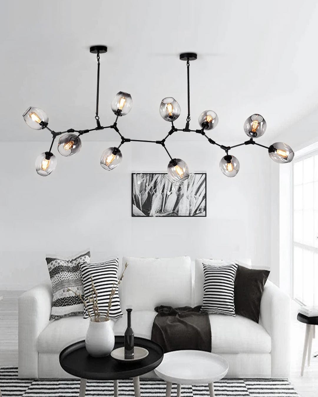 Molecular Glass Bubble Chandelier