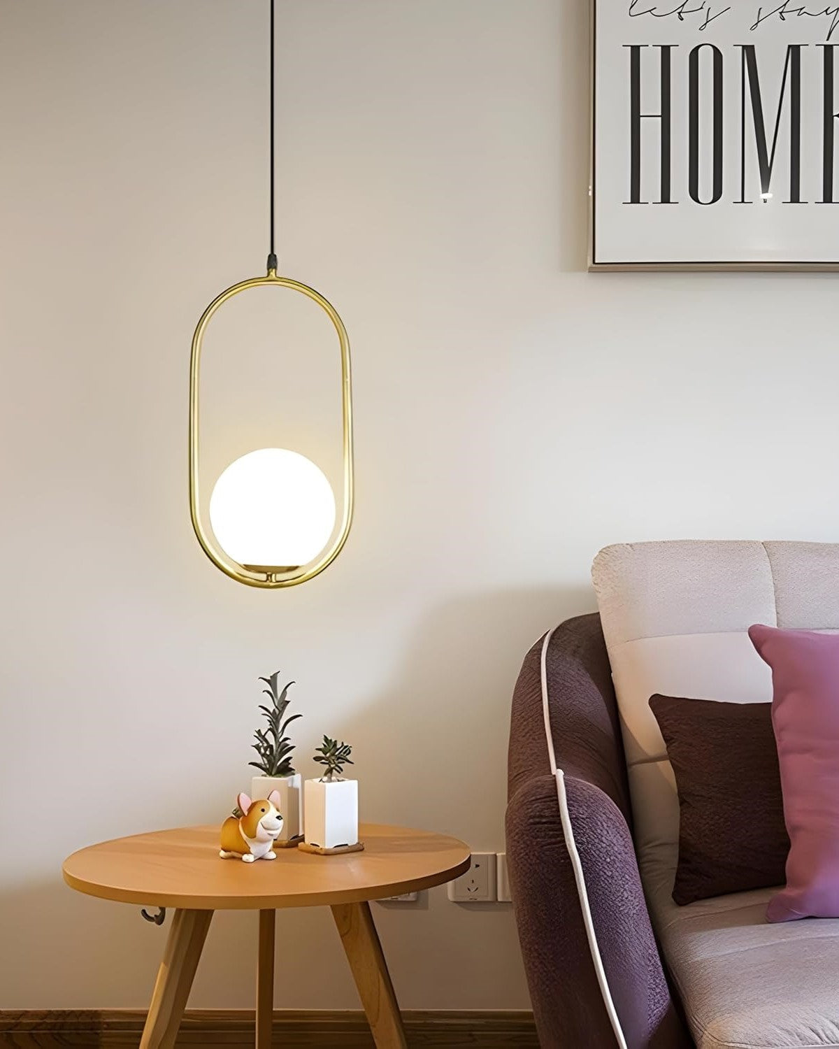 Minimalist Halo Loop Pendant Light