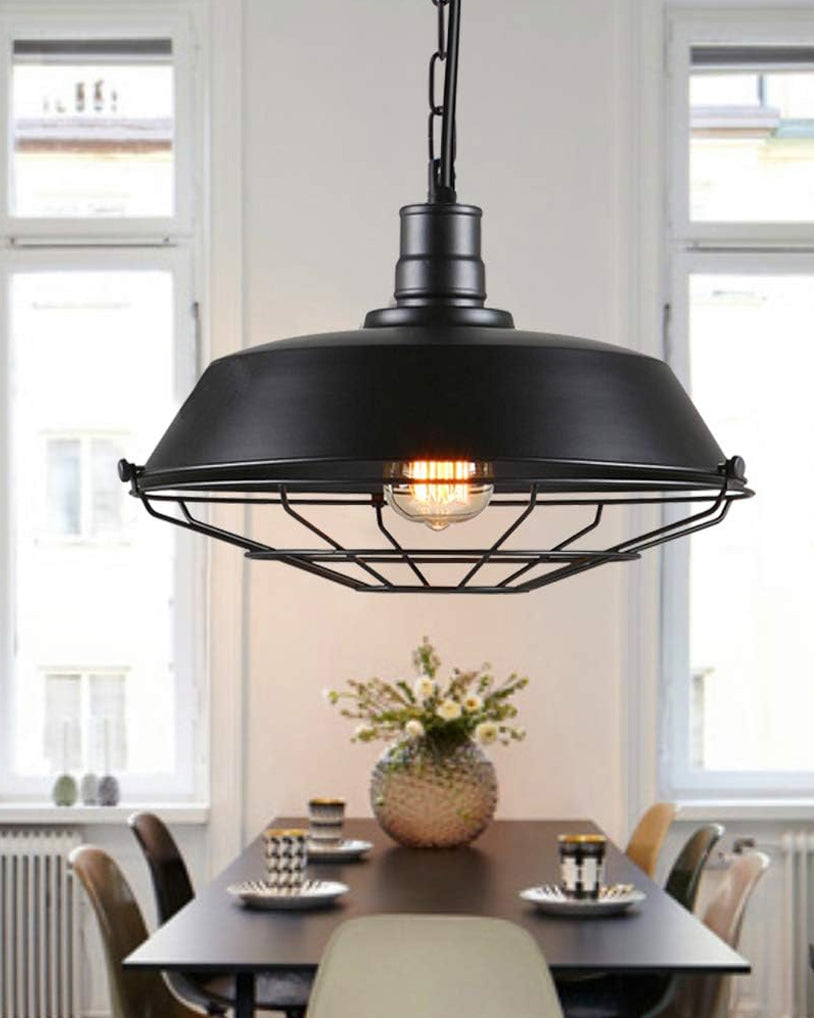 Industrial Cage Pendant Light