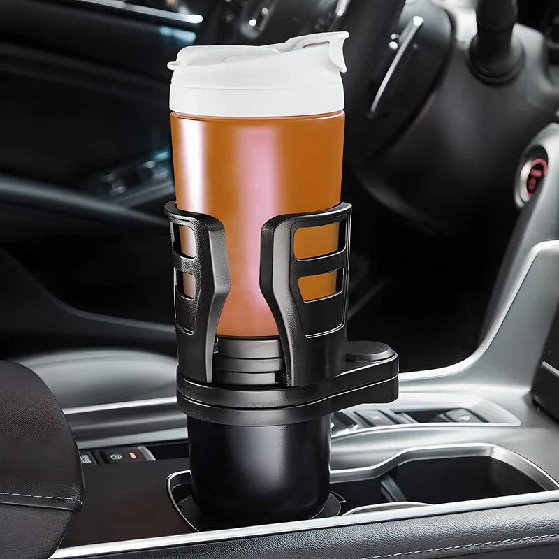 DuoHold: 2-in-1 Car Cup Holder Expander with 360¬¨‚àû Rotation & Adjustable Dual Cup Slots for Large Drinks & Travel Convenience