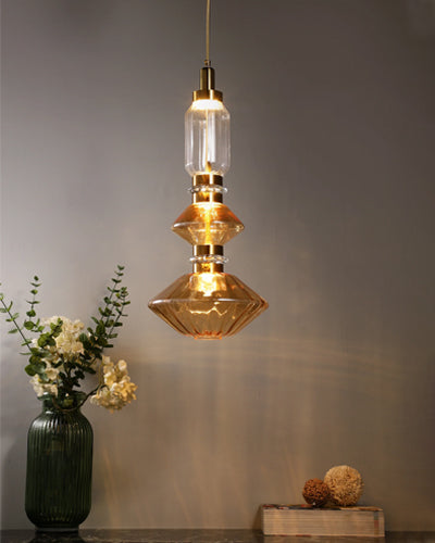 Amber Prism LED Pendant Light