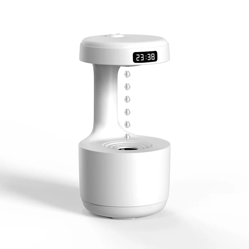 Mirage: The Illusion Anti-Gravity Humidifier with Floating Water Effect, LED Clock Display & Auto Shut-Off (800ml)