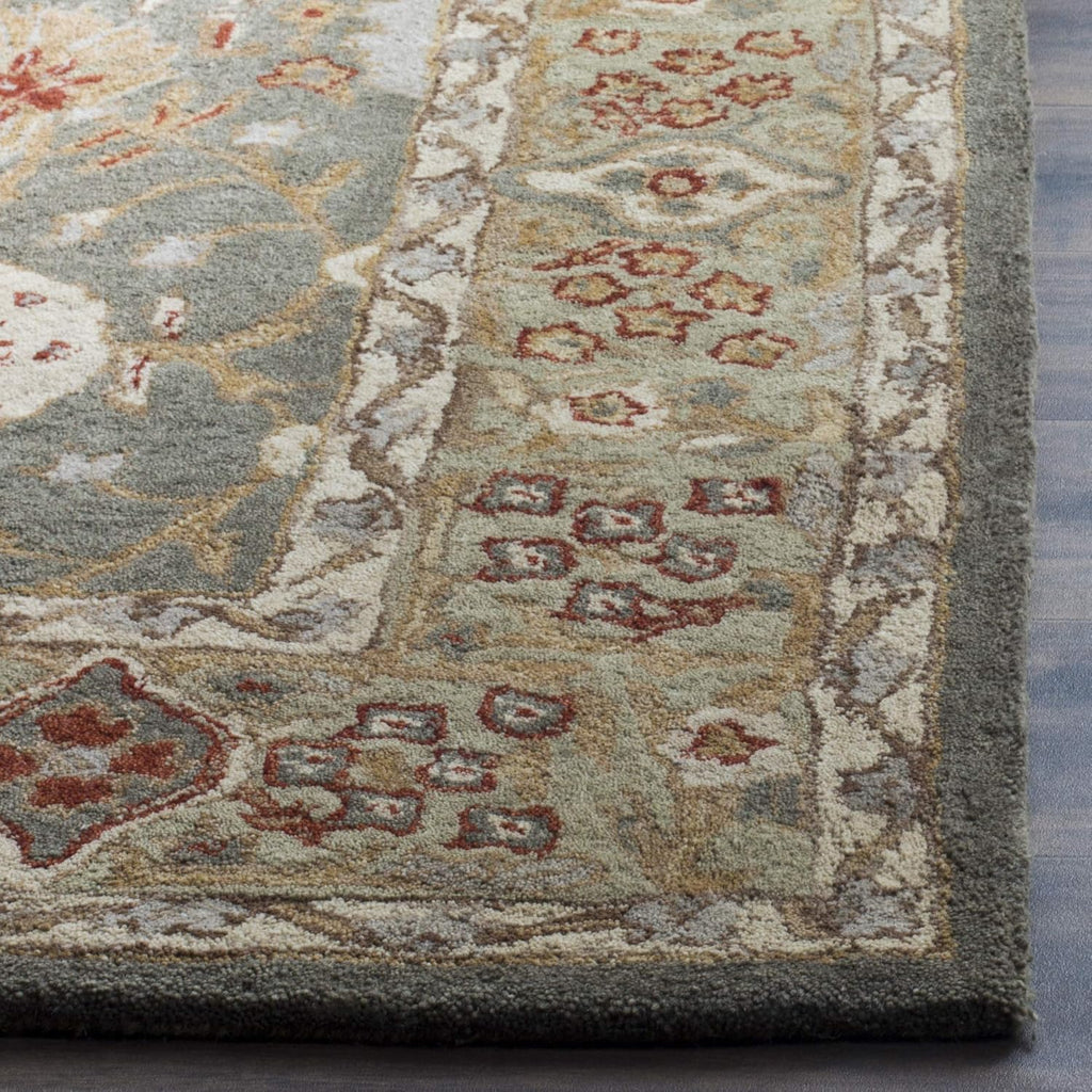 Oriental Grace Green woolen Hand Tufted Carpet