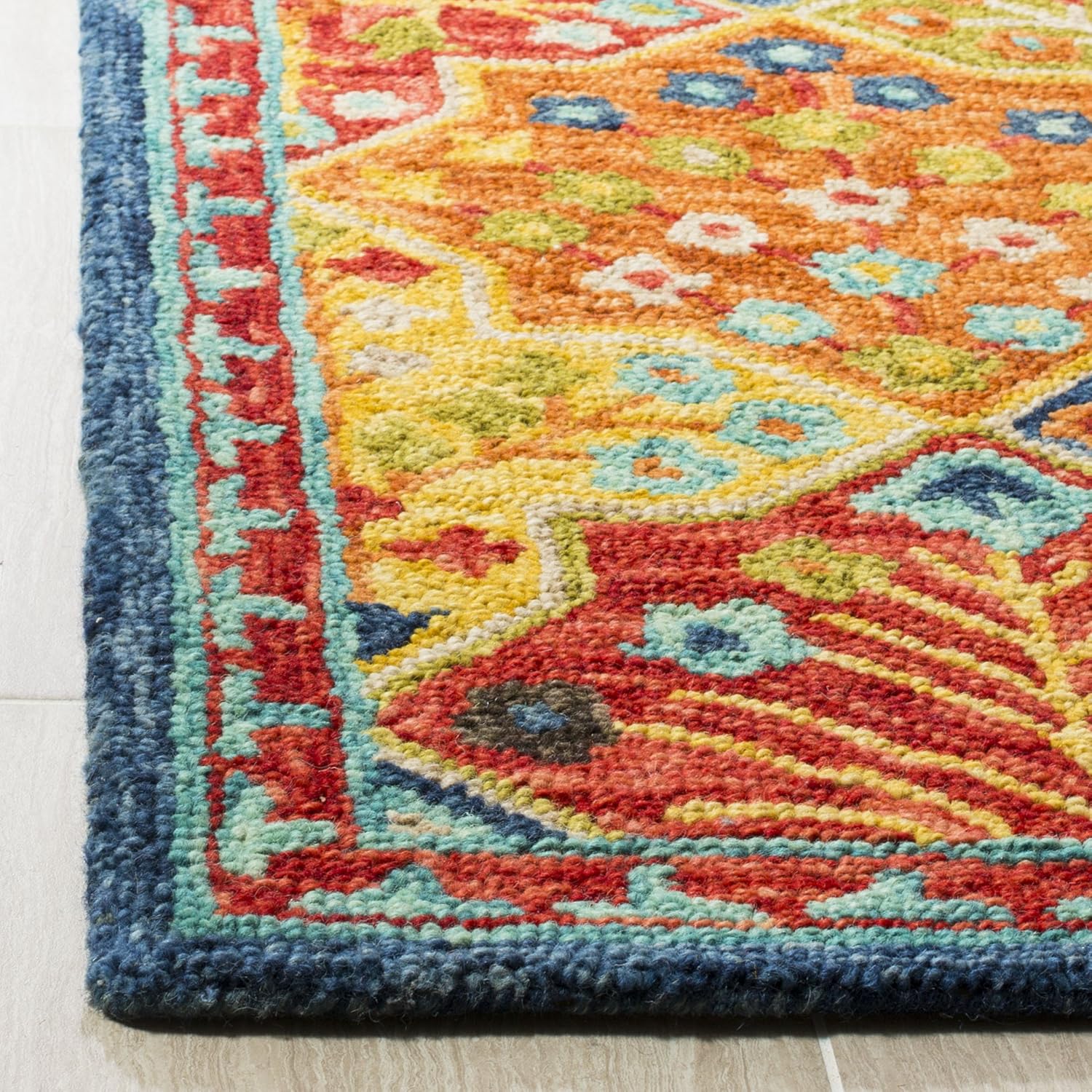 Sapphire Charm Yellow woolen Hand Tufted Carpet