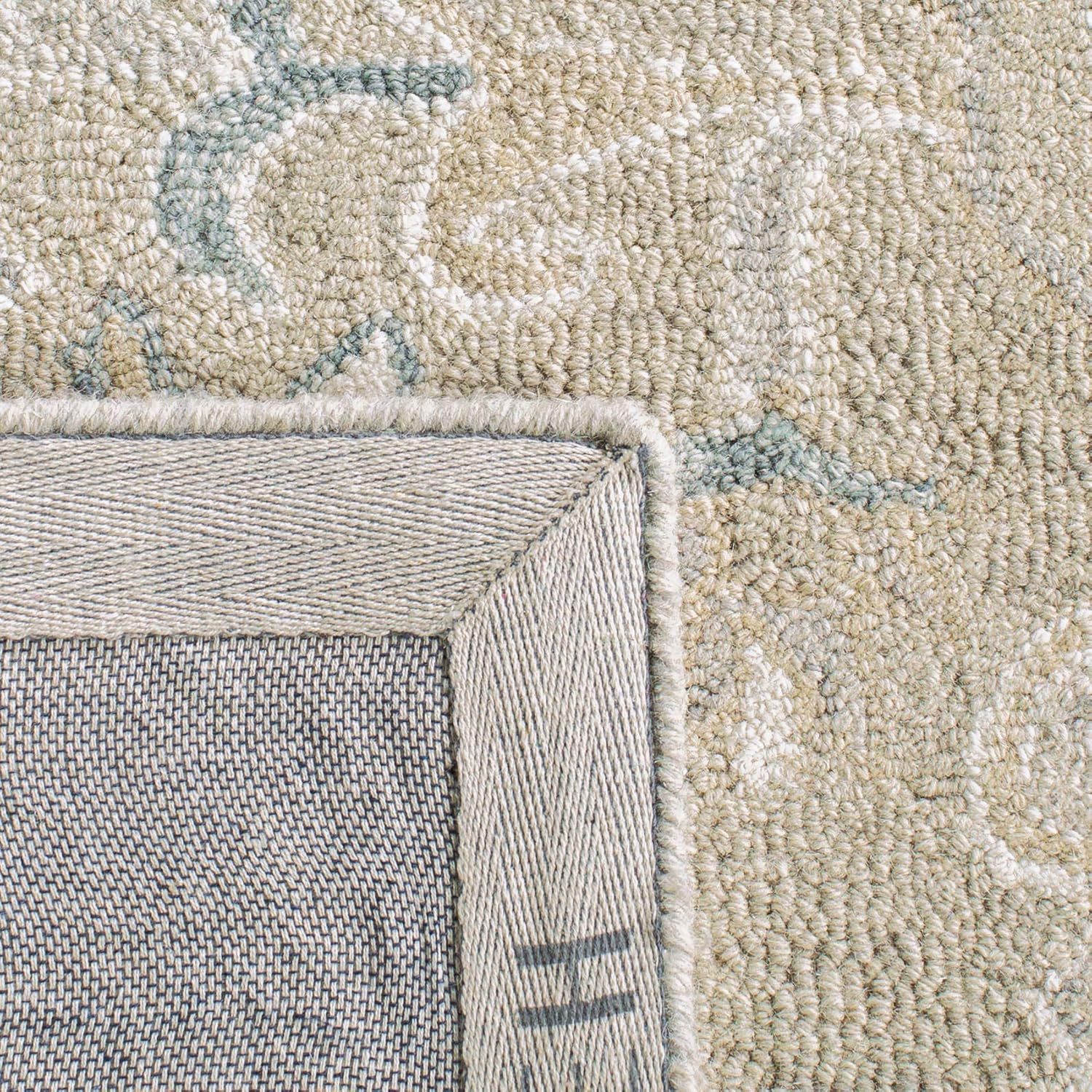 Afghan Aura Beige woolen Hand Tufted Carpet