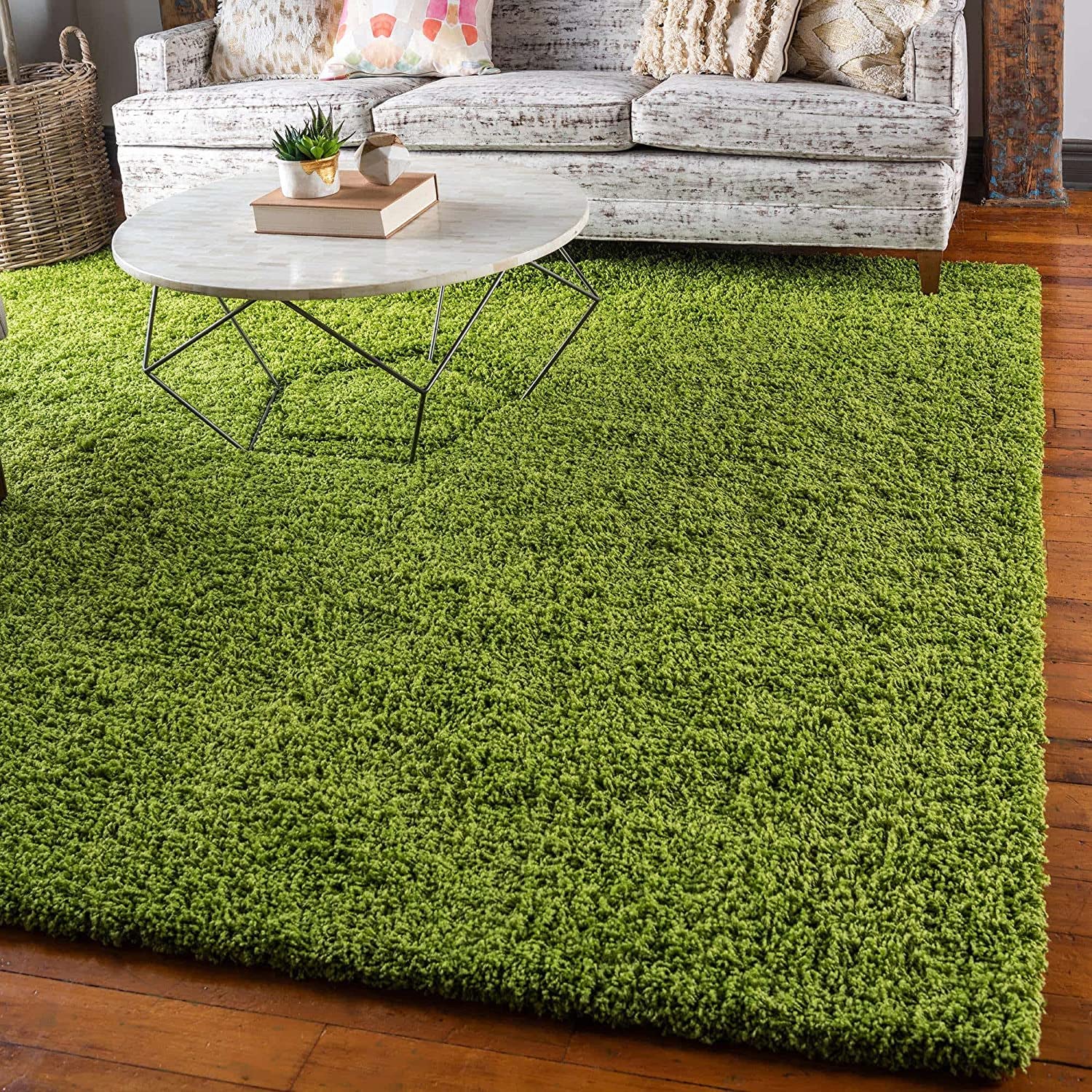 Grass green Shaggy Carpet