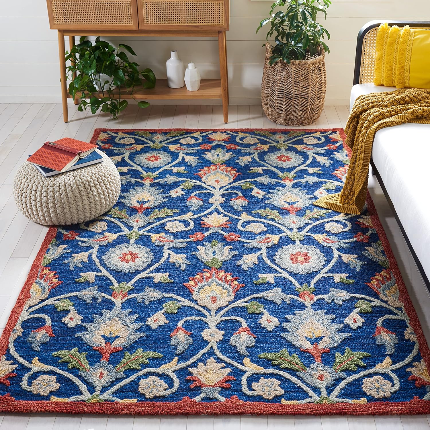 Golbahar Blue woolen Hand Tufted Carpet