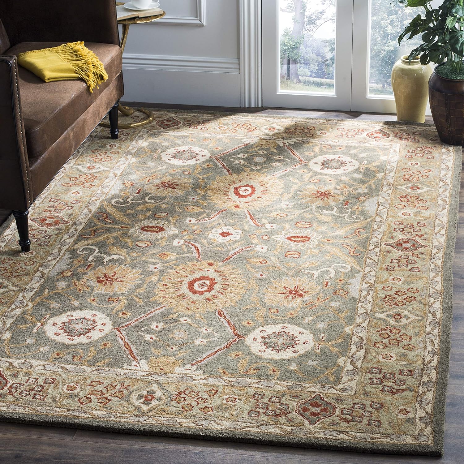 Ottoman Oasis Beige woolen Hand Tufted Carpet