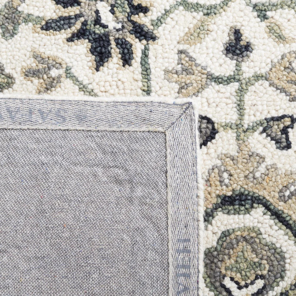 Shiro Hana White woolen Hand Tufted Carpet