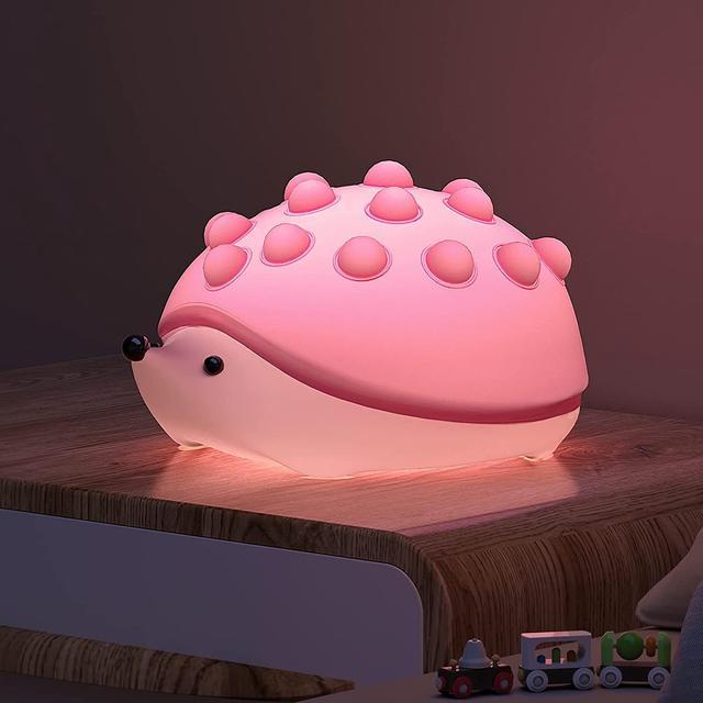 Poppy: Adorable Hedgehog Silicone Night Lamp with Color-Changing LED & Rechargeable Design for Cozy Bedroom D‚àö¬©cor & Gifting