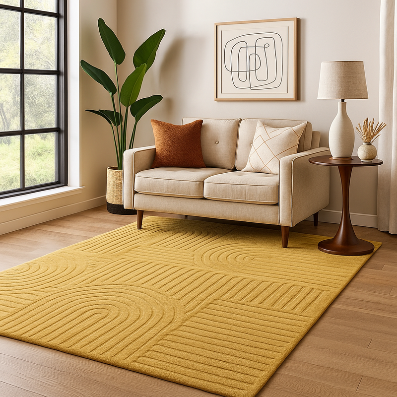 Loops Woolen Hand Tufted Carpet