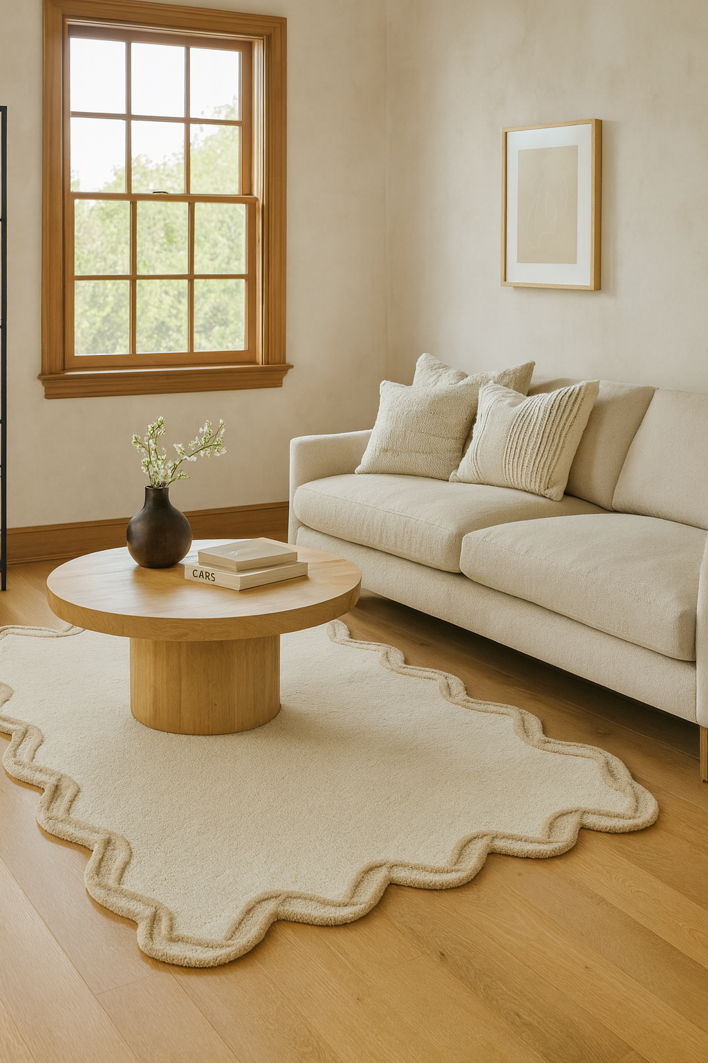 Green Dot Hand Tufted Carpet