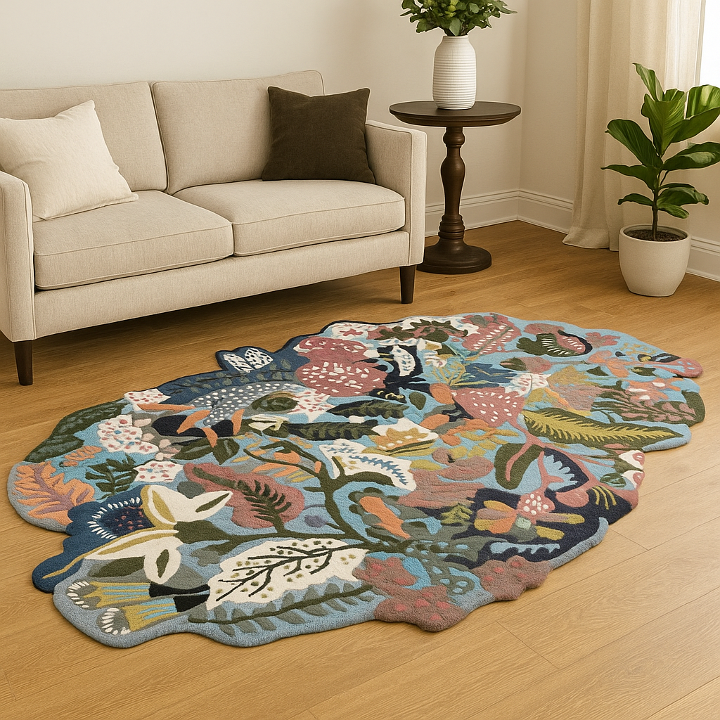 Garden Mosaic Hand Tufted handmade carpet