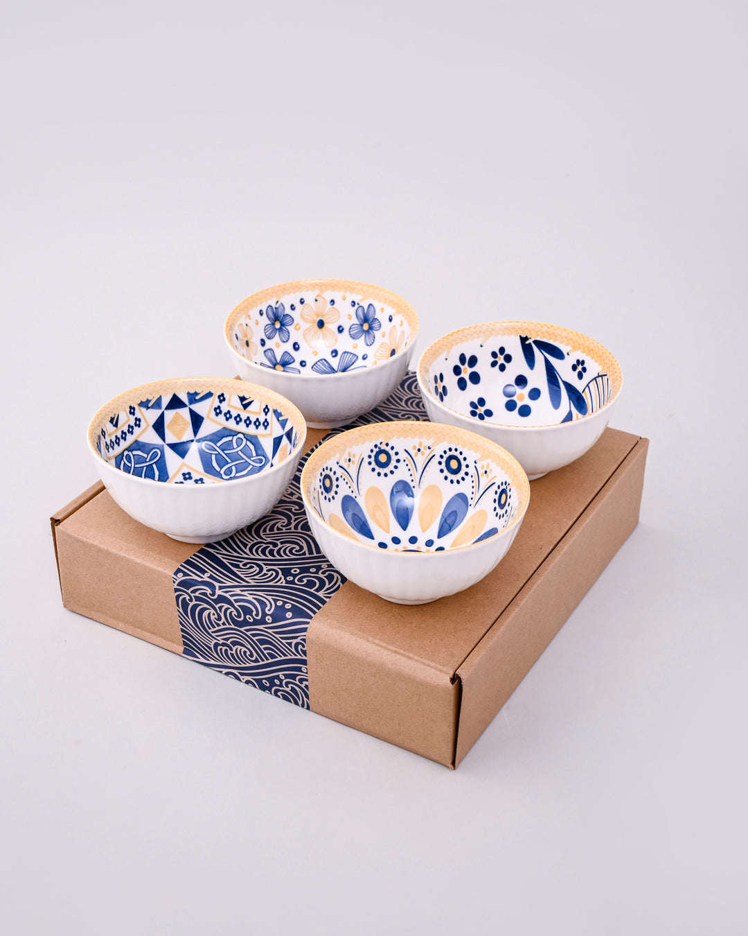 Indigo Artisan Katori - Set Of 4