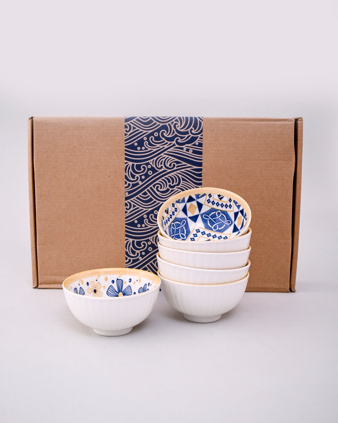 Indigo Artisan Katori - Set Of 6