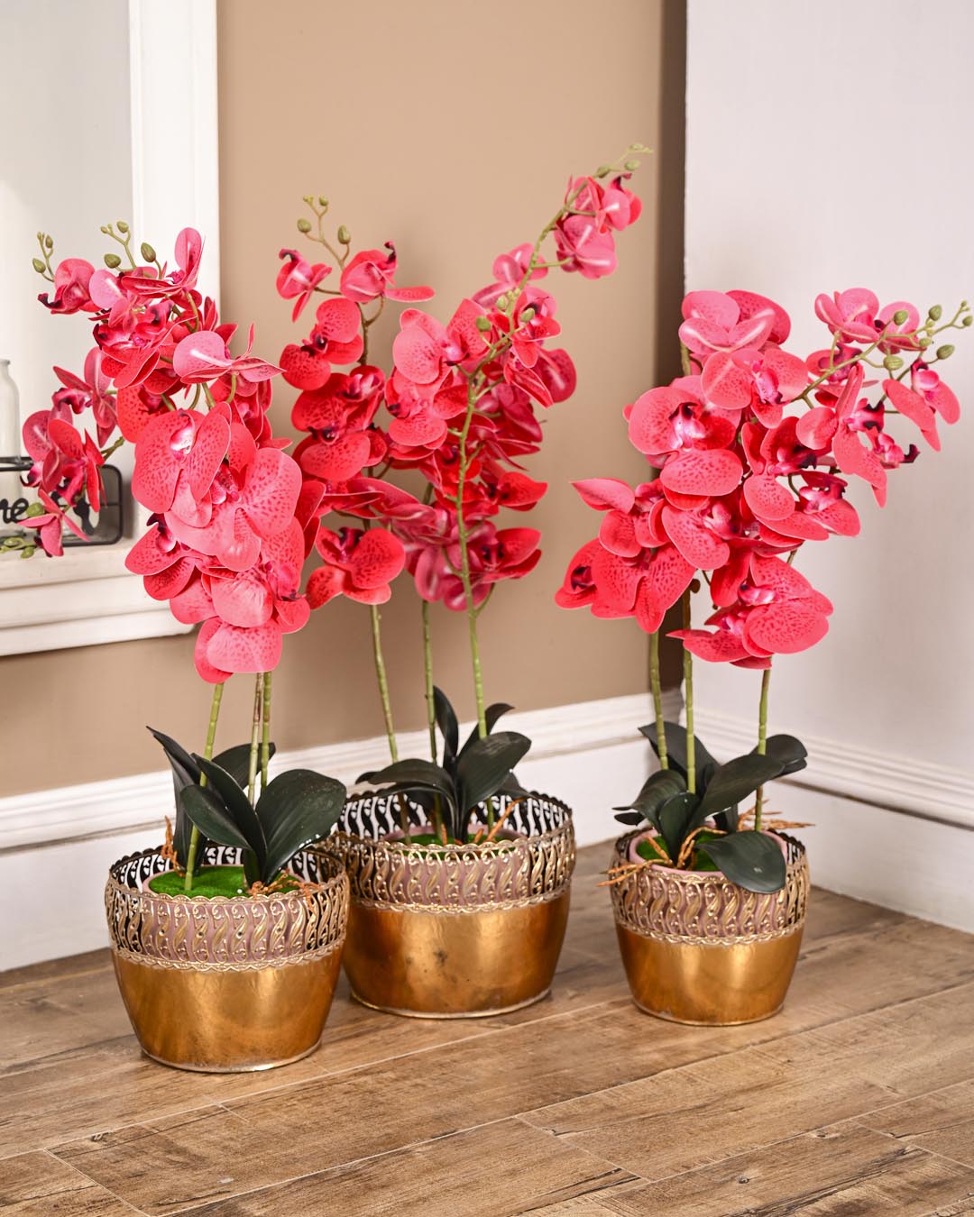 Victorian Scroll Rim Planter - Set Of 3