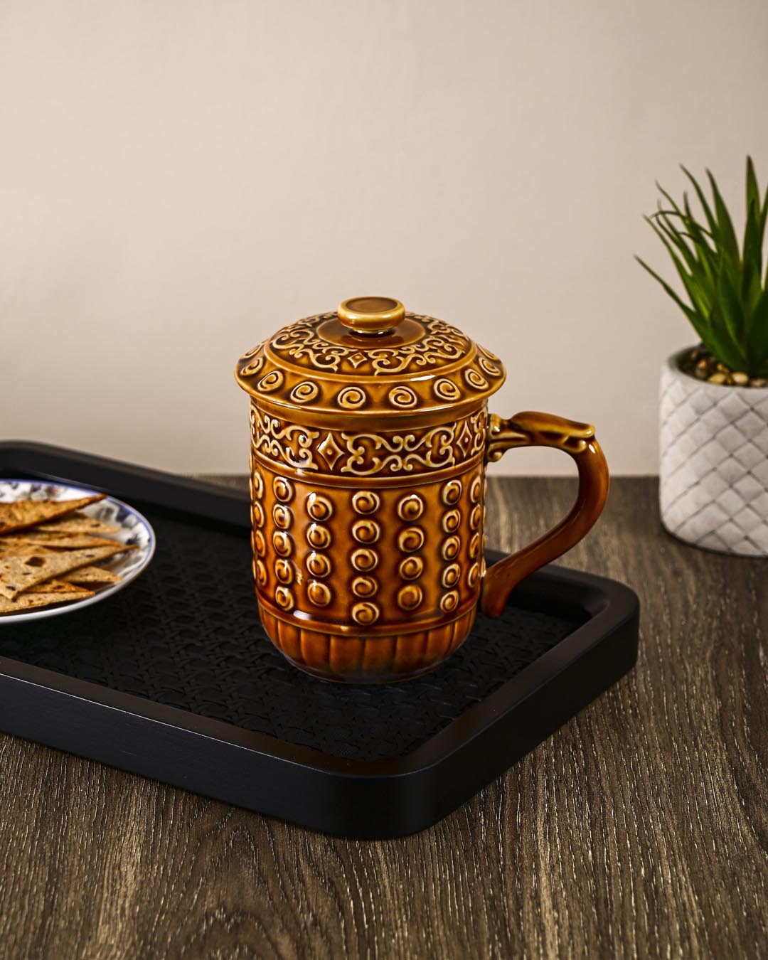 Oriental Harmony Mug - Amber Brown