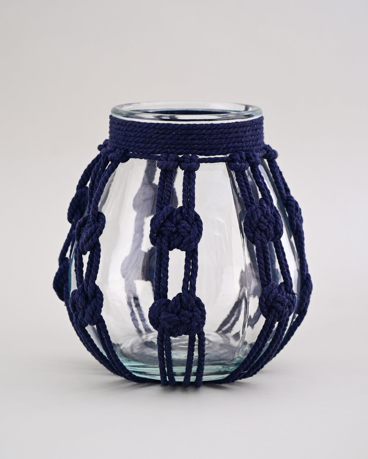 'Crafting with Knots' Macrame Glass Vase - Small