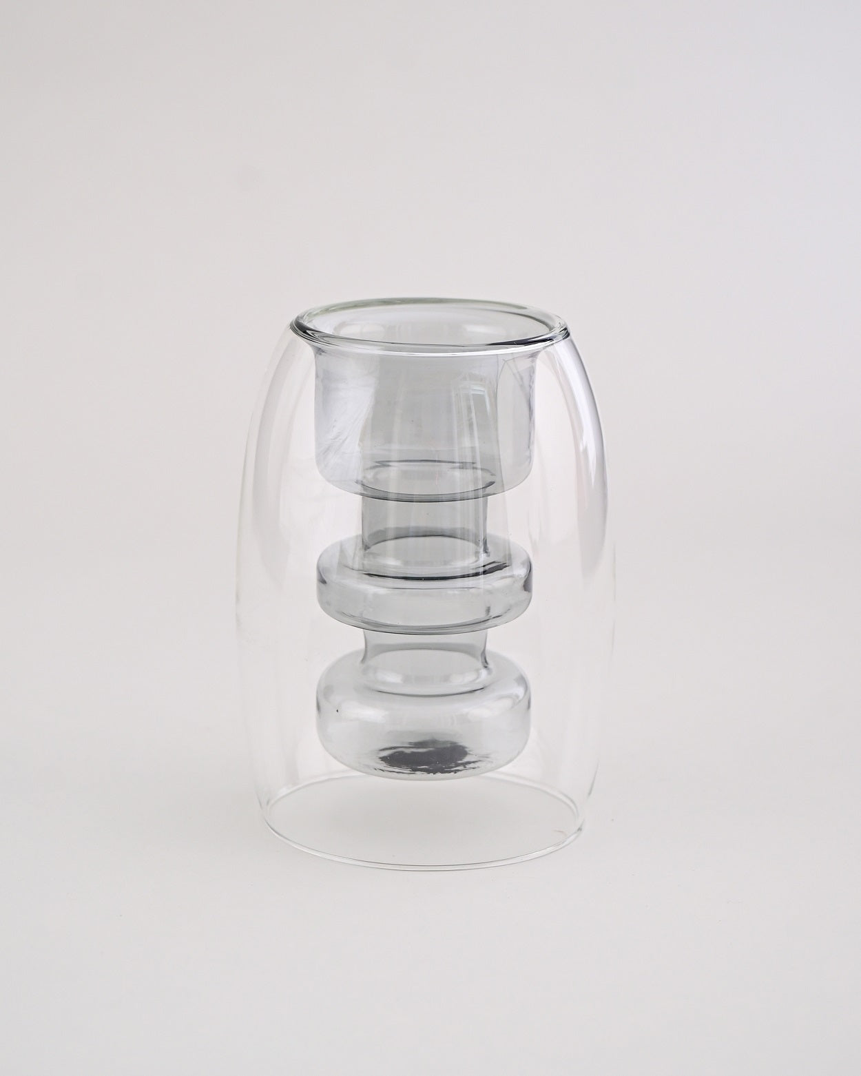Edith Double Wall Glass Vase - Small