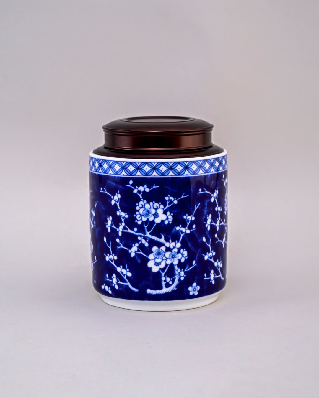 Sakura Blue & White Porcelain Storage Jar