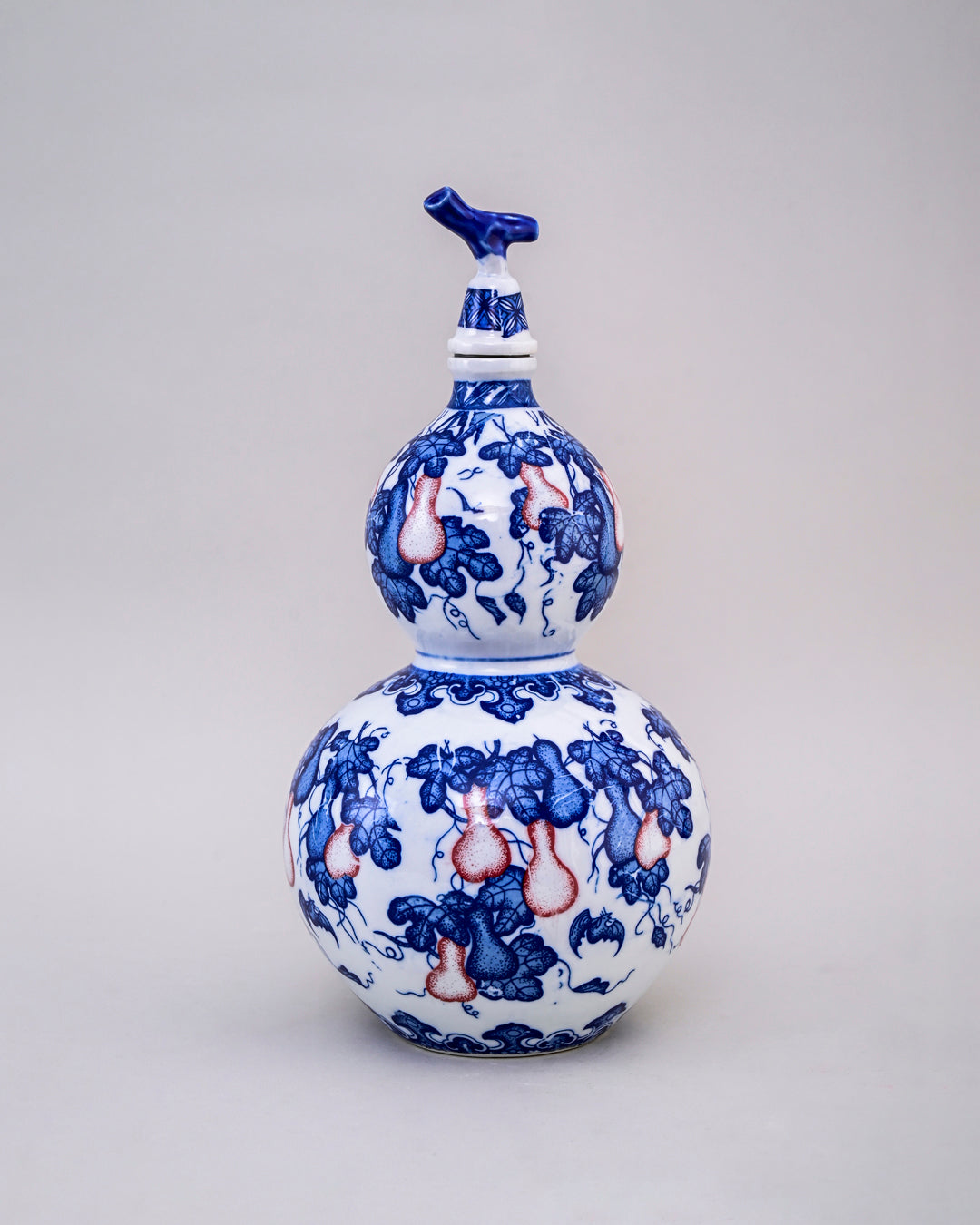 Blue and White Double Gourd Vase - Medium