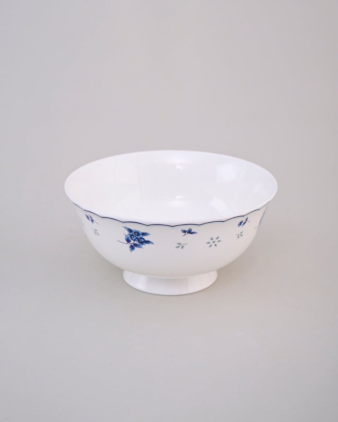 Blue Petal Elegance Ceramic Serving Bowl