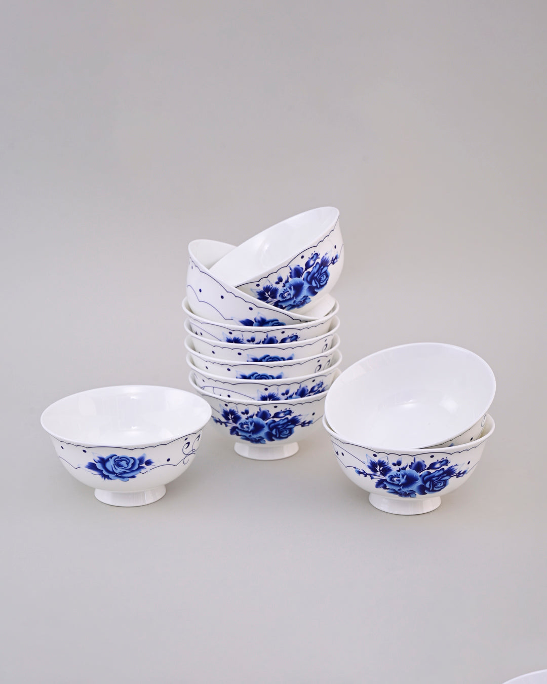 Royal Blue Blossom Bone China Katori