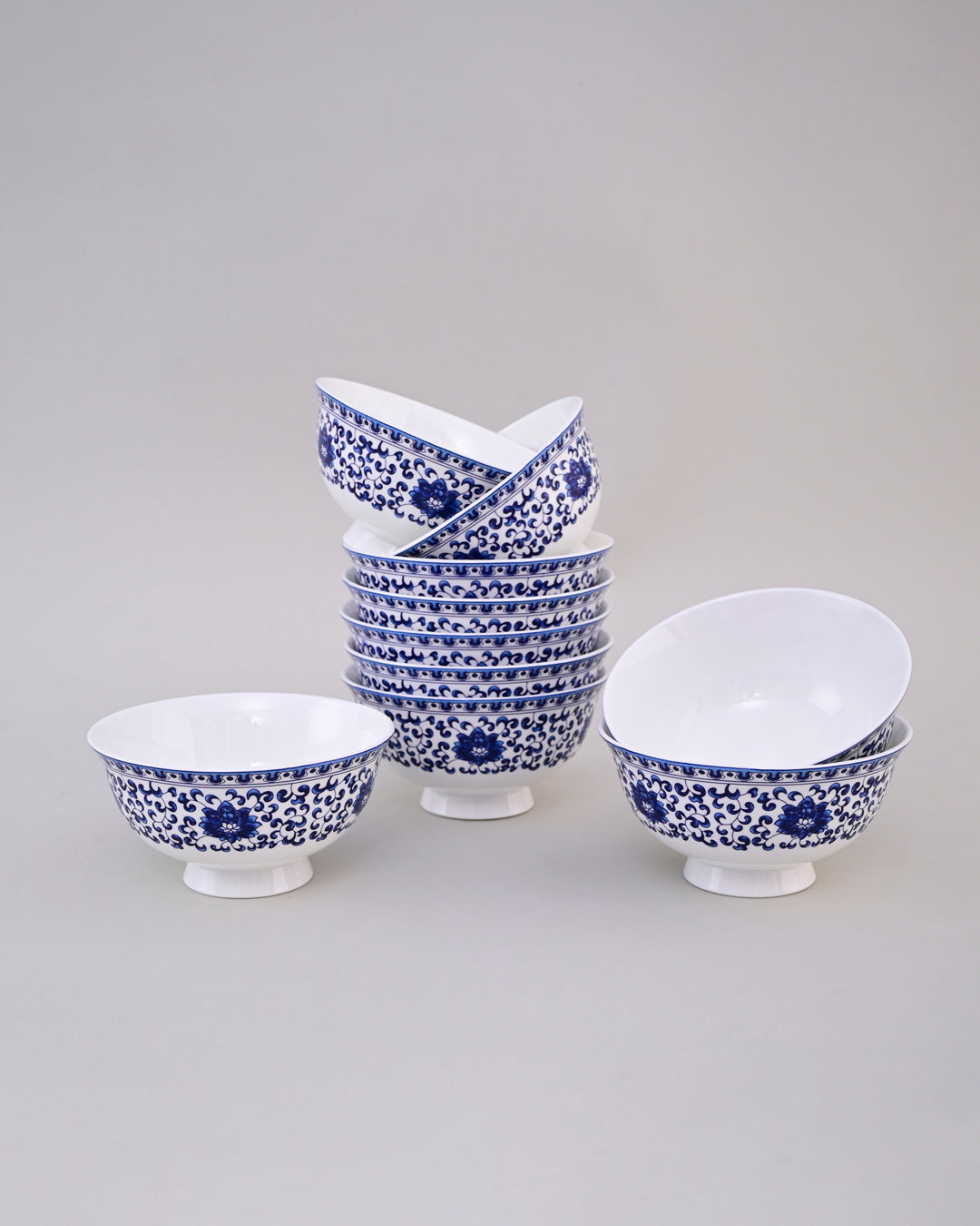 Blue Baroque Bone China Katori
